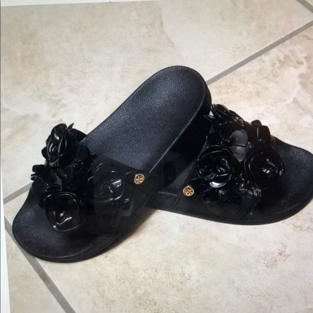 Tory Burch blossom slides EUC size 10 worn once